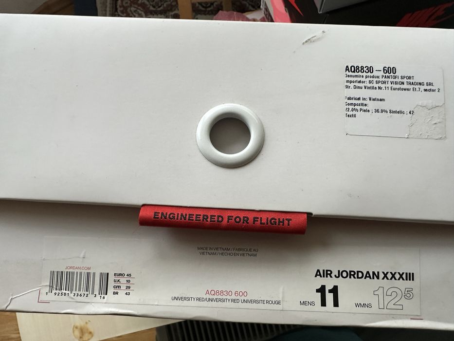 Nike Air Jordan 33 (XXXIII) Rosu 45 ( fit45)