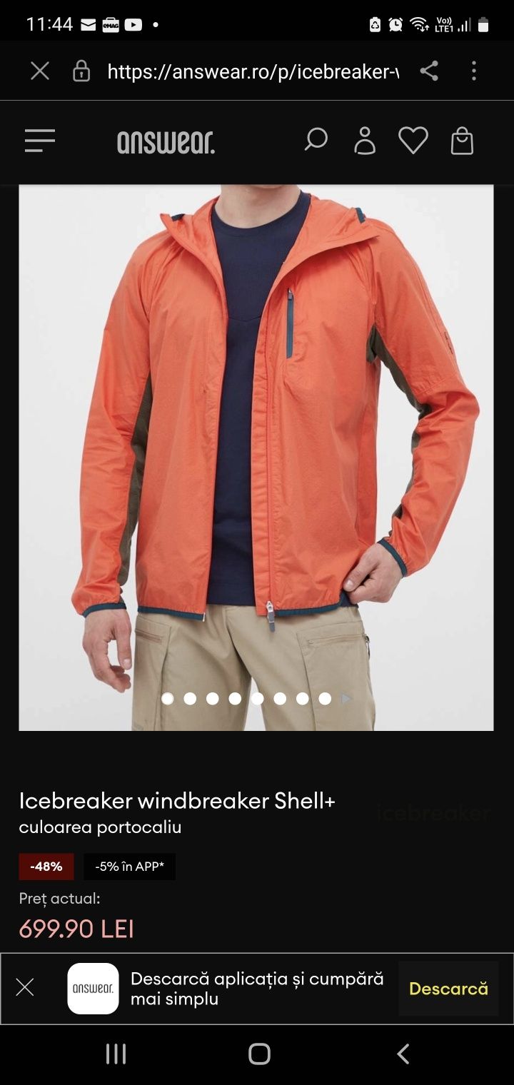 Icebreaker Windbreaker noua cu etichete