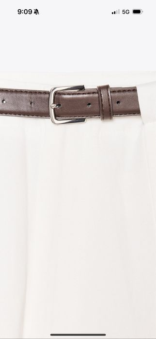 Pleated trousers with belt