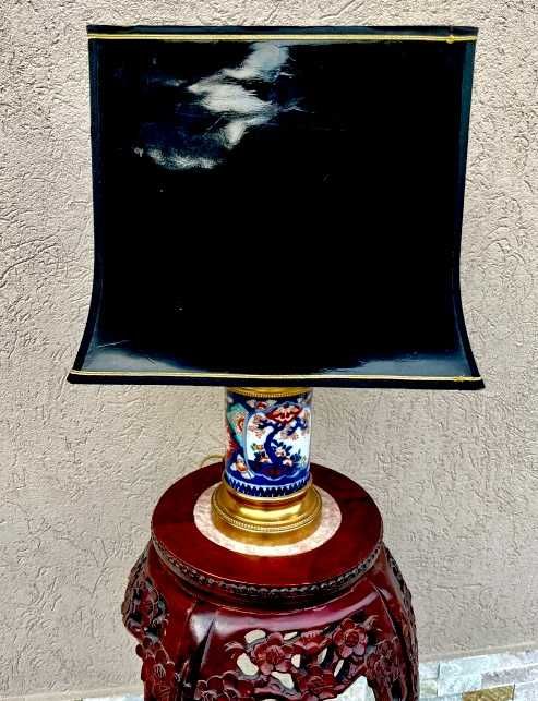 Deosebita lampa din alama emailata -cloisonne-Belgia