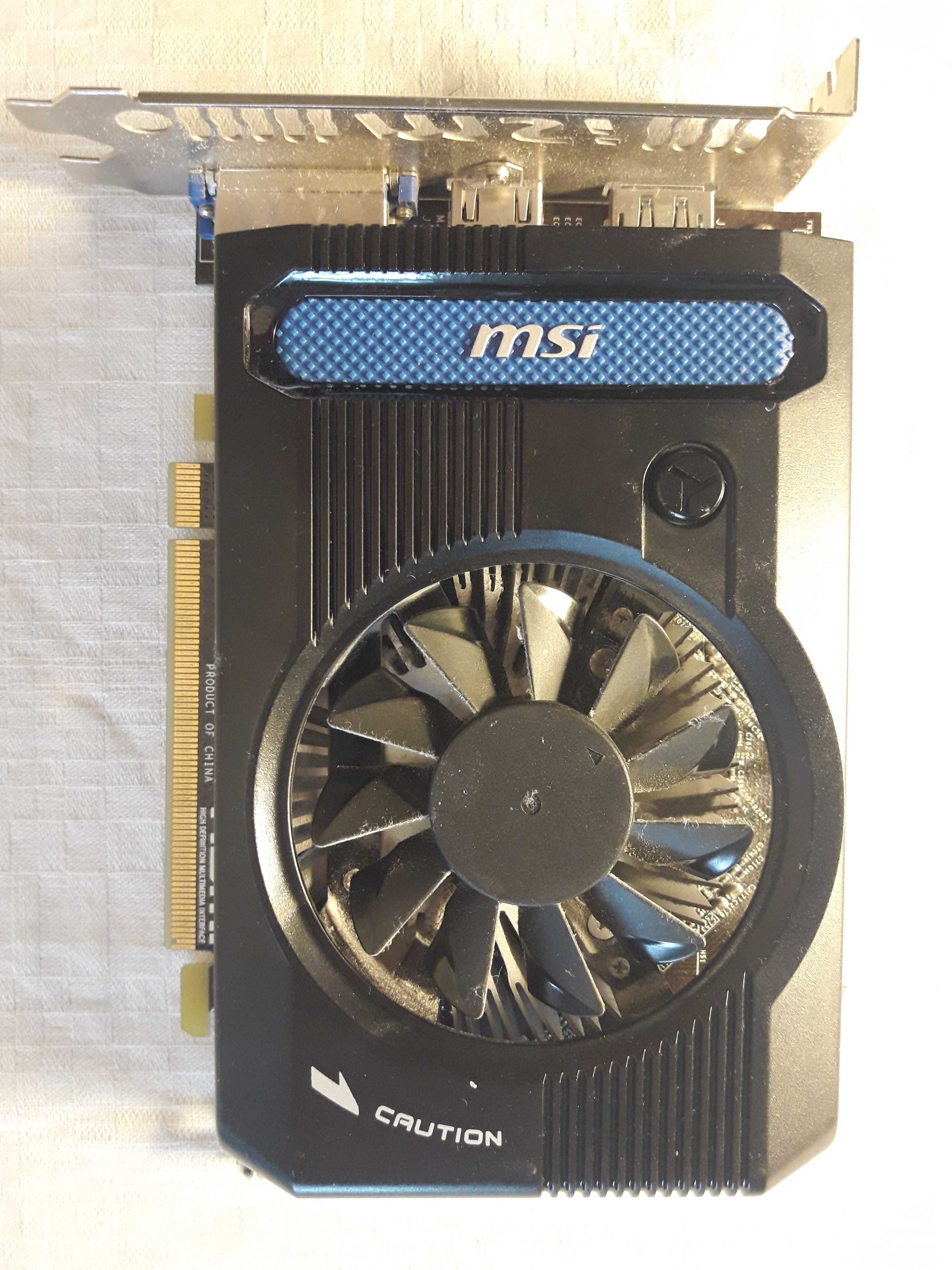 Placa video MSI HD7750 2GB DDR3, bus 128bit, DisplayPort, HDMI, DVI