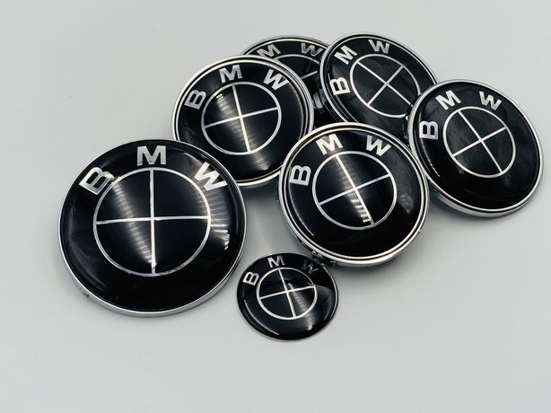 Set Embleme BMW negru full 7 bucati