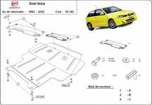 Scut metalic pentru motor Seat Ibiza 1993-2002 - otel 2mm