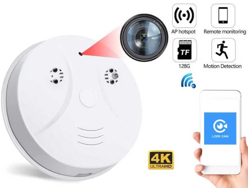 Скрита камера в детектор за дим Wi-Fi- наблюдение на живо
