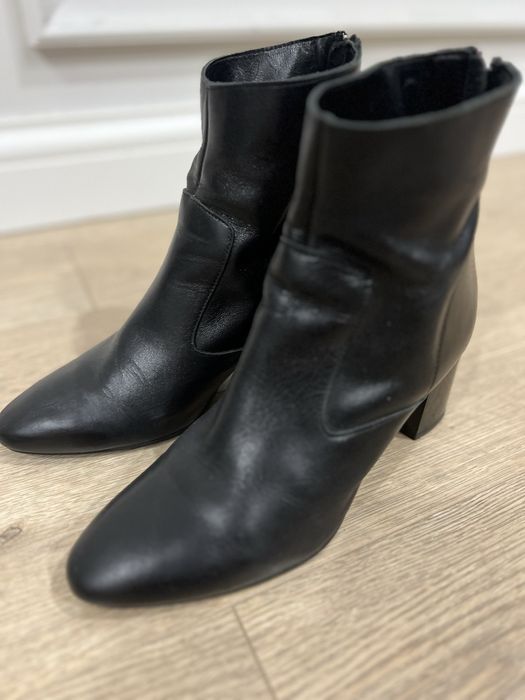 Кожаные ботильоны Mango