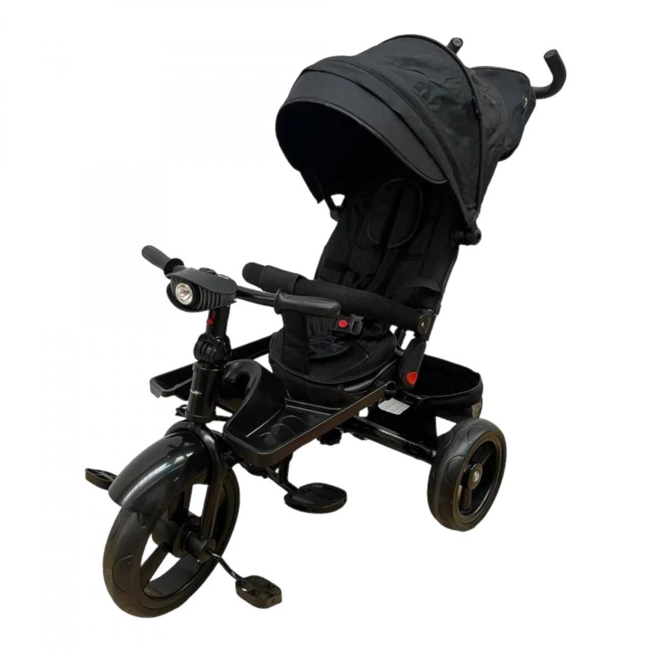 Tricicleta copii cu pozitie de somn muzica / lumini 8 luni-4 ani NEGRU