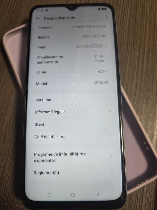 Oppo A78 5G 8+4 GB Rami 5000 mAh Baterie