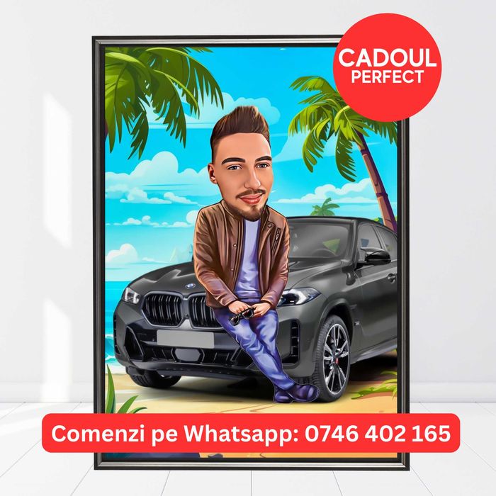 Portrete Tablouri Personalizate Canvas, Cadou Cuplu El Ea Iubit Iubita