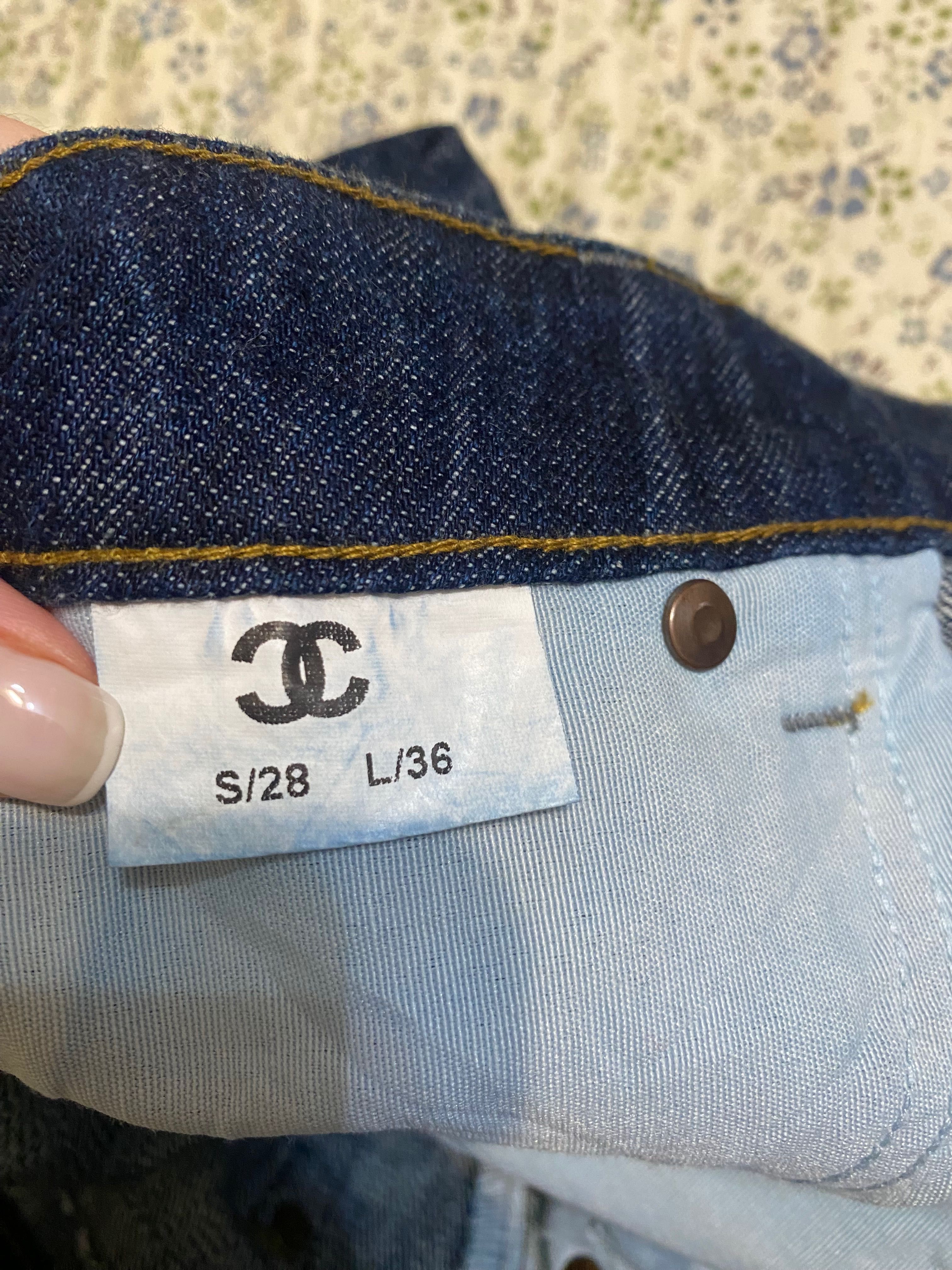 CHANEL Vintage Flared Дънки с ниска талия