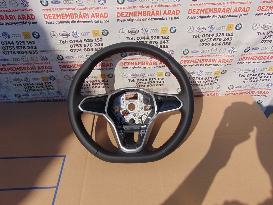 Volan piele cu comenzi VW Golf 8 Polo T Cross ID4 ID3 comenzi cu touch modul volan Passat 3g5 b8 T6 cod 6380998