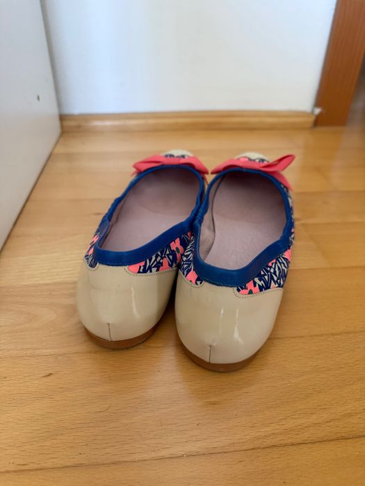 Balerini multicolori de piele