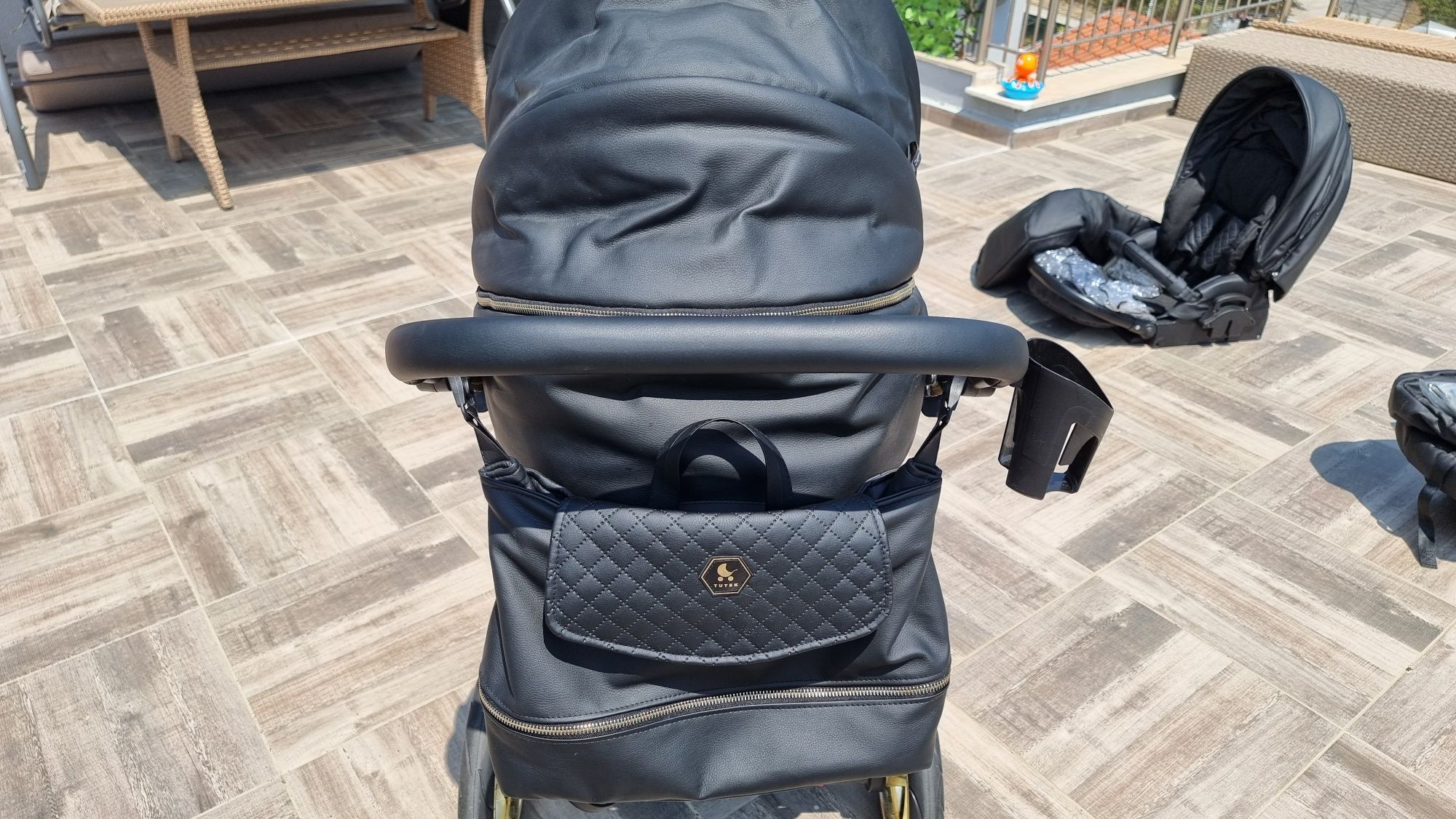 Бебешка количка Tutek Diamos Pro 3in1 Black Gold