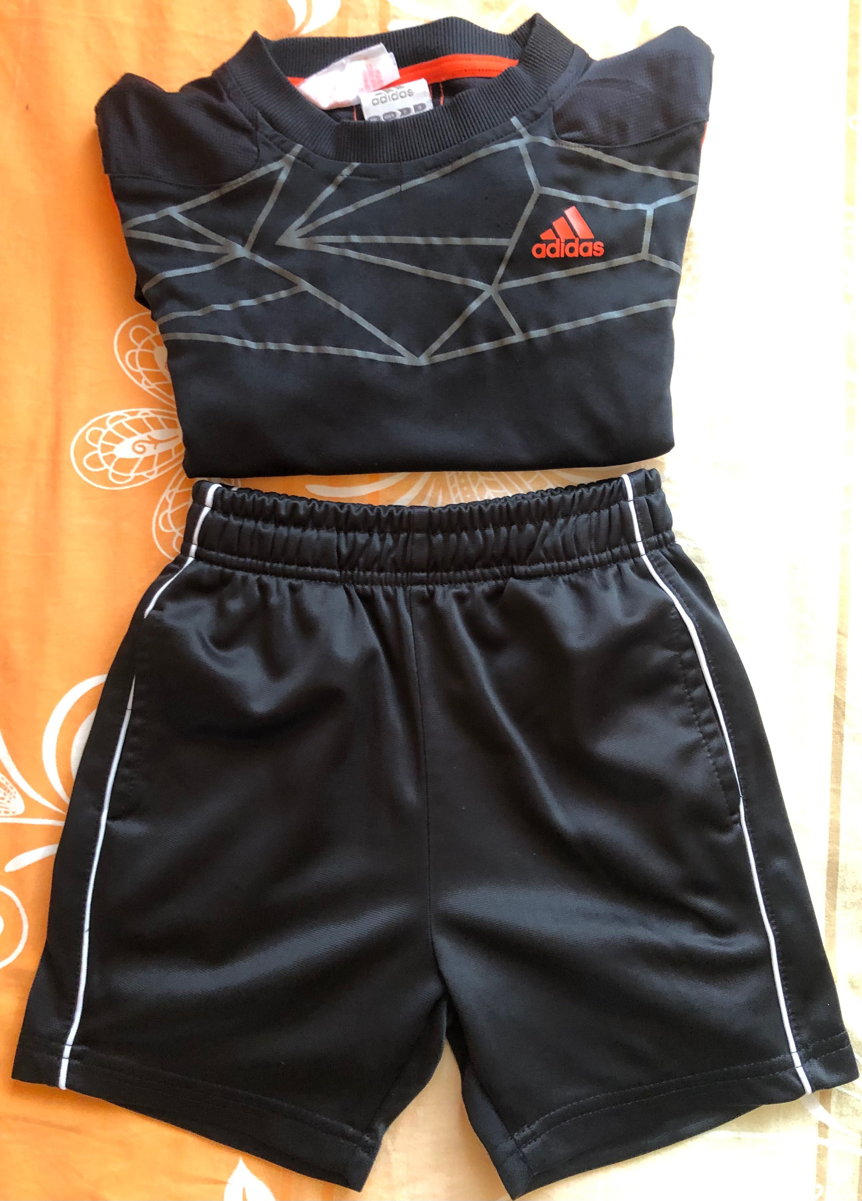 Спортен сет- тениска Adidas и къси  панталонки. Р-р: 122/128