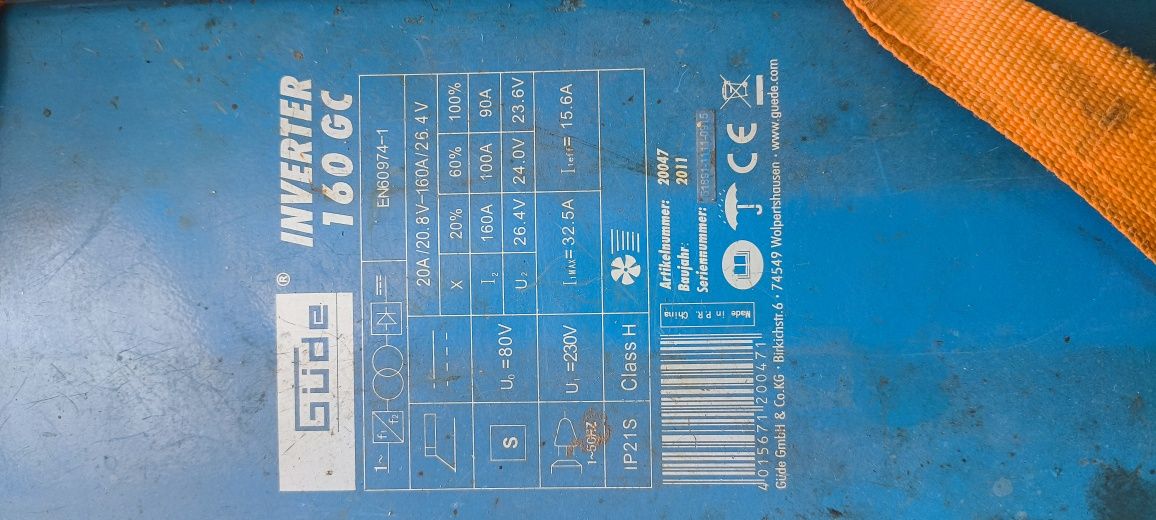 Invertor sudura Gude 160 GC