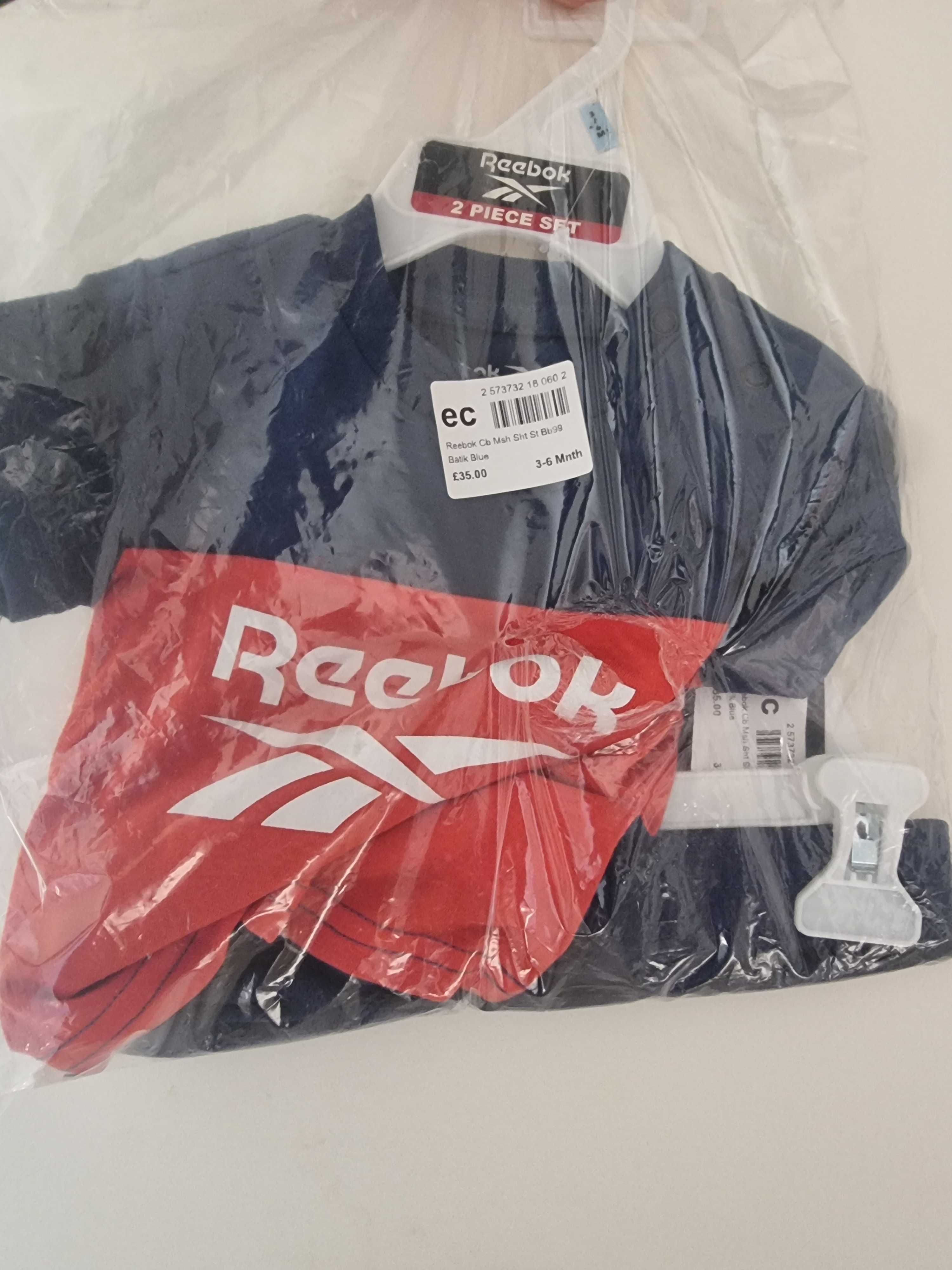 Reebok бебе тениска къси гащи 03 до 06 месеца