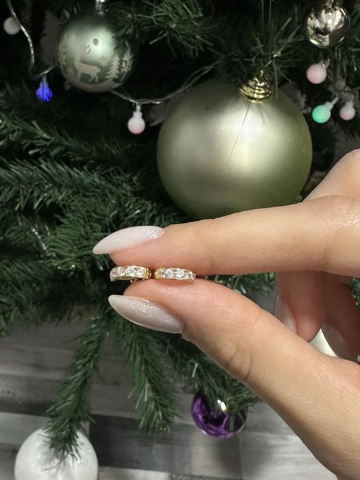 Детски златни обеци халки