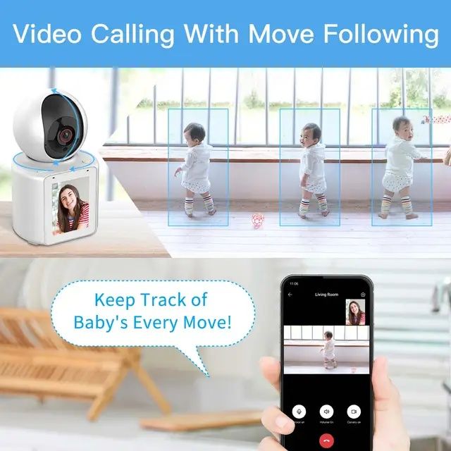 360° Онлайн Камера наблюдения. Baby monitor. Видео няня.