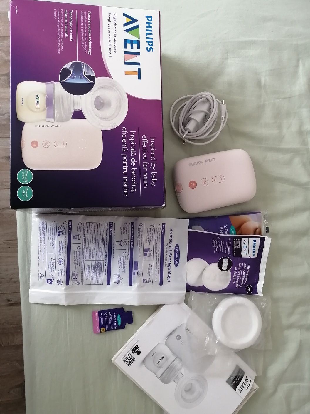 Doua pompe electrice Philips AVENT plus o pernita sezut lauzie