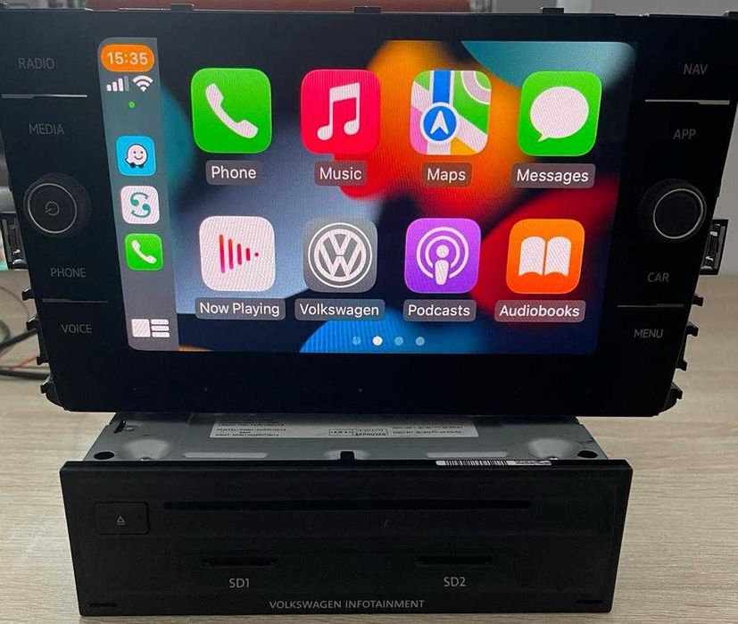 Unitate si display MIB2 Discover  VW Golf Passat Tiguan cu AppConnect