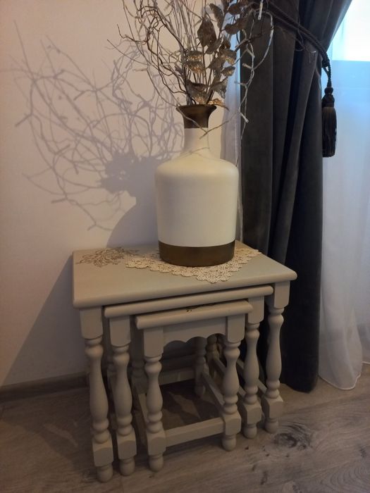 Set 3 măsuțe stejar