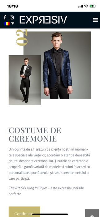 Costum ocazie matase, Expresiv