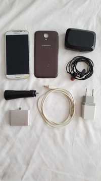 Telefon Samsung S4 kit casti wireless, incarcator, baterie externa