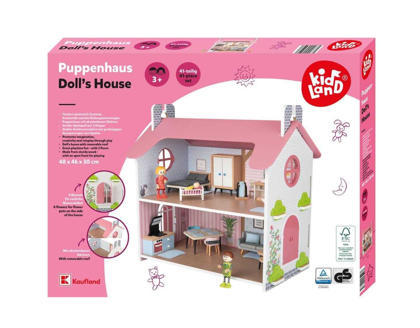 Дървена къща за кукли Kidland