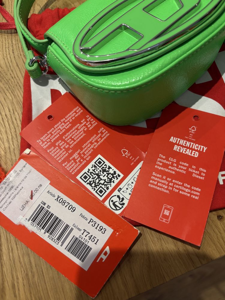 Diesel Green 1DR XS Чанта