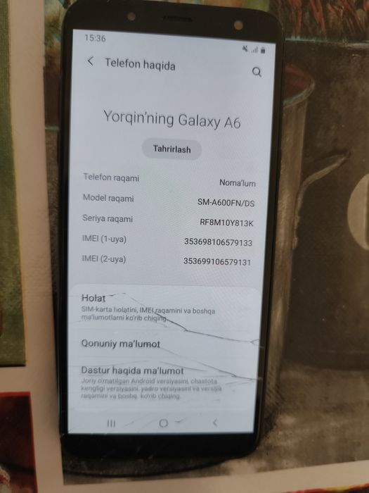 Galaxy A 6 sotiladi