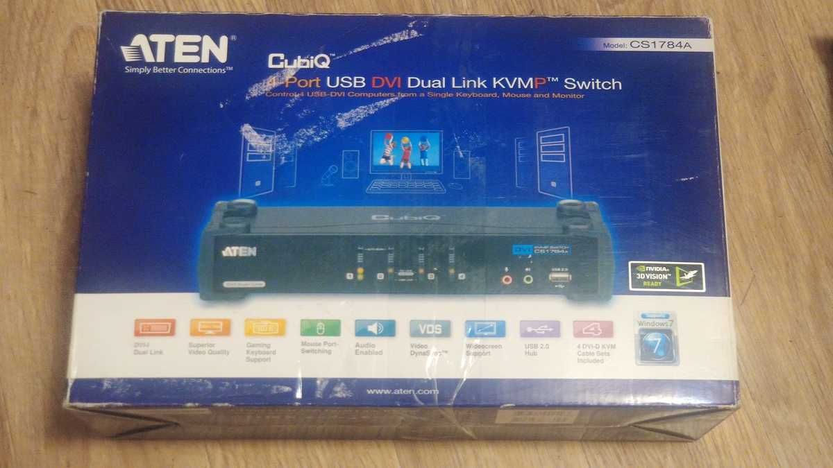 Продам 4-х портовый KVM переключатель (switch) ATEN CS1764A