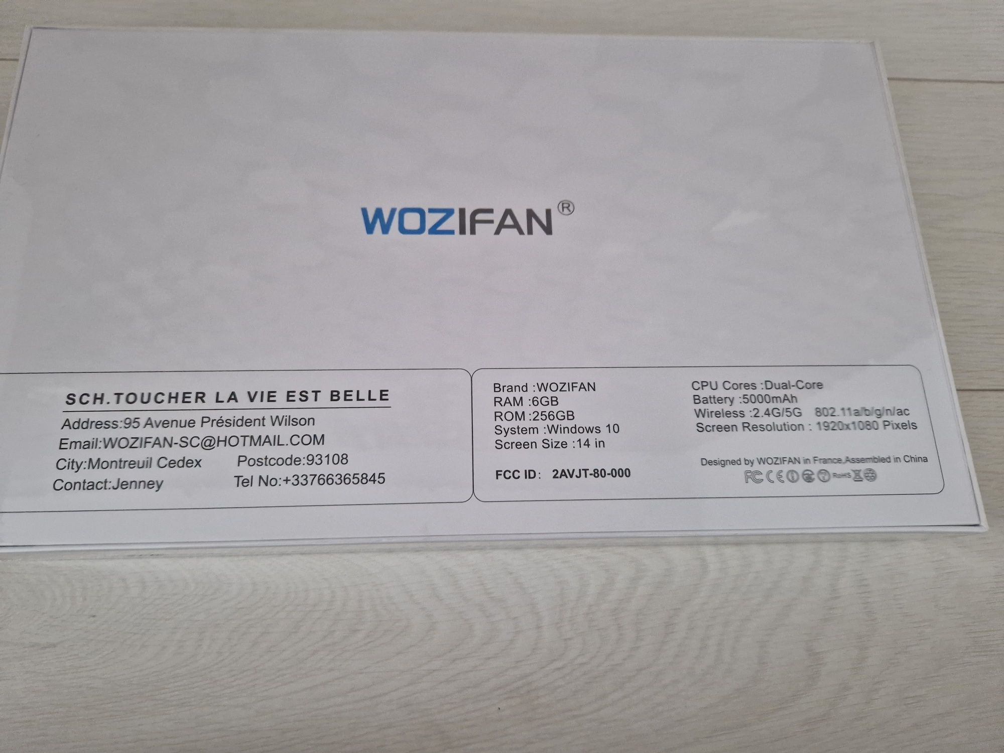 Laptop Wozifan W7, 14", Gold, intel, 6GB Ram, Ssd 256 GB, Full HD, Nou