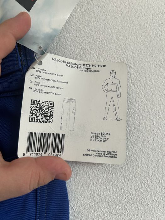 Pantaloni de lucru MASCOT Oldenburg bleumarin/albastru regal