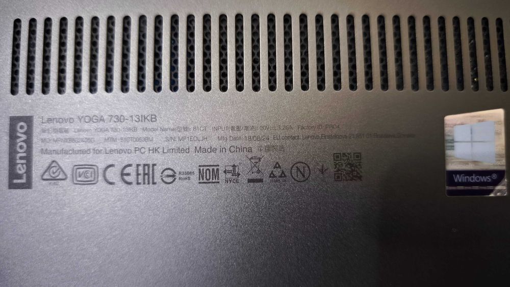 Лаптоп 2 in 1 Lenovo YOGA 730-13IKB