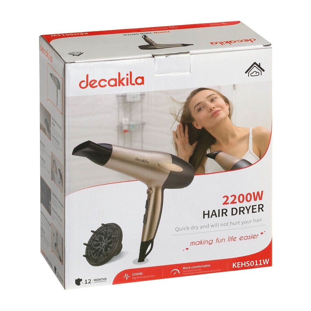 Сешоар за коса с дифузер DECAKILA, 2200 W