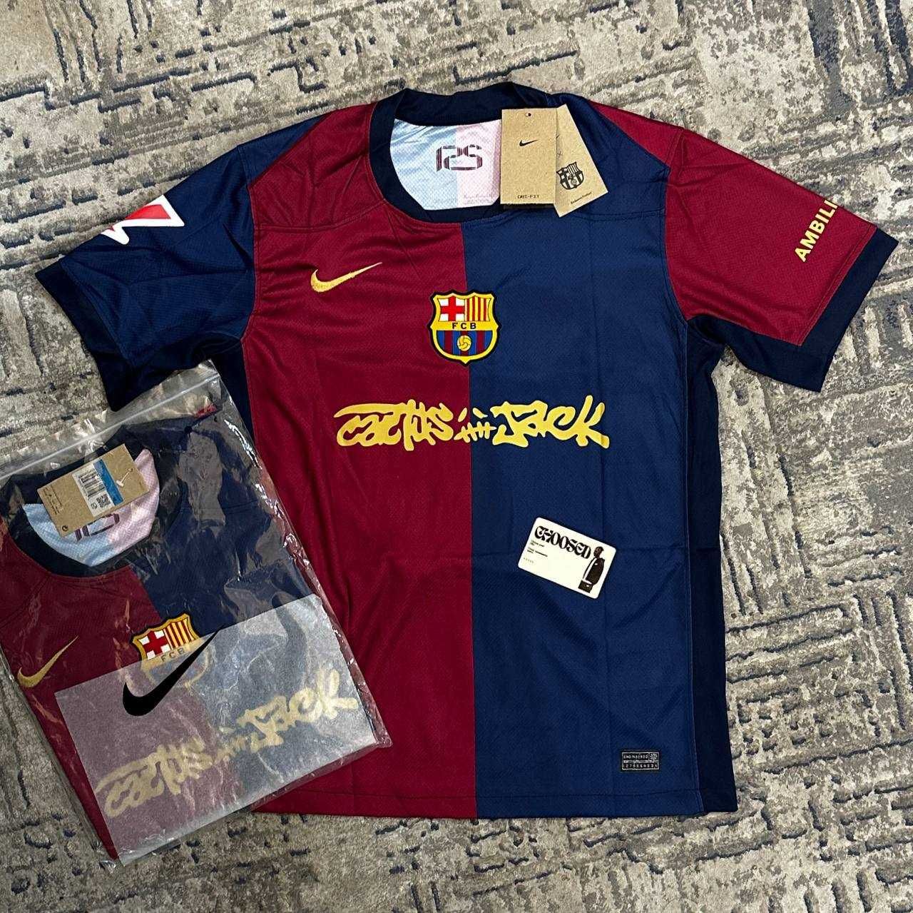 Вналичии Barcelona x Travis Scott Футболка / Futbolka barca