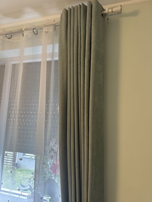 Draperie Black out, verde menta, 2 bucati de 135 x 260 cm