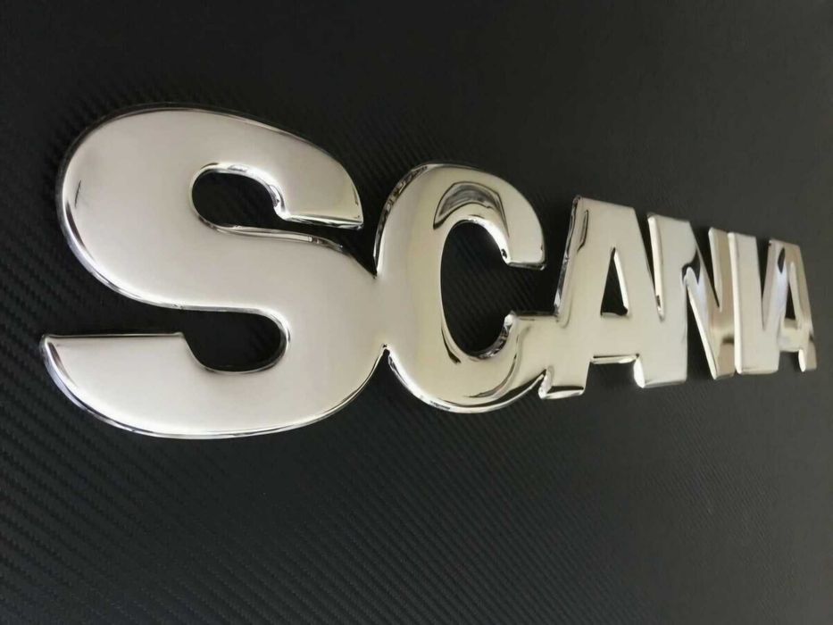 Щампован надпис никел за маската на Scania от 2010 до 2016-та година
