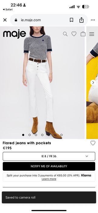 Маркови бели панталони на марката Maje