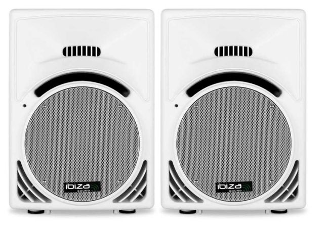 Boxe Audio Ibiza Sound 15 inch 700W Alb-MK15A-WH