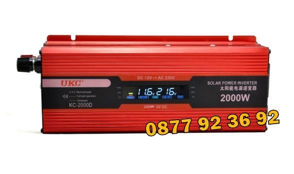 ПРОМОЦИЯ С ДИСПЛЕЙ инвертор UKC 2000W 12V/24V 220V, инвертер 2000В