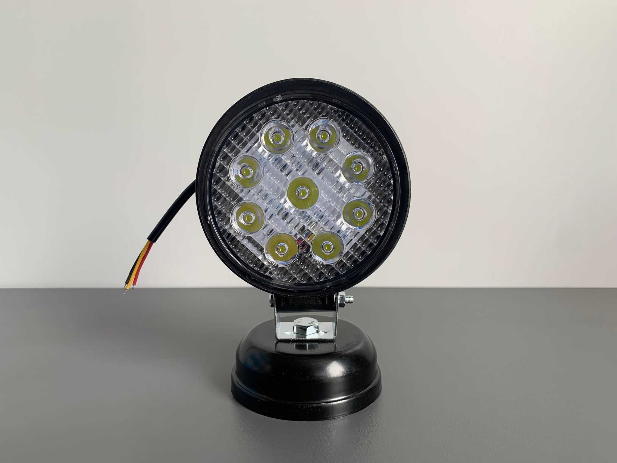 Proiector auto LED 27W rotund radiator subtire 25mm