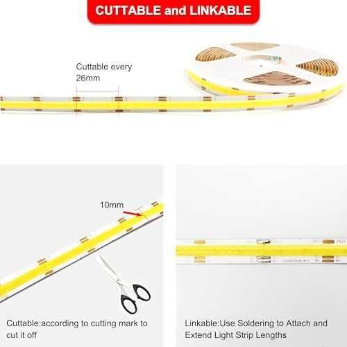 Нова COB LED лента 5м 24V регулируема яркост висока плътност 3040 LED