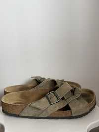 Birkenstock 3 barete piele kaki 43 wide