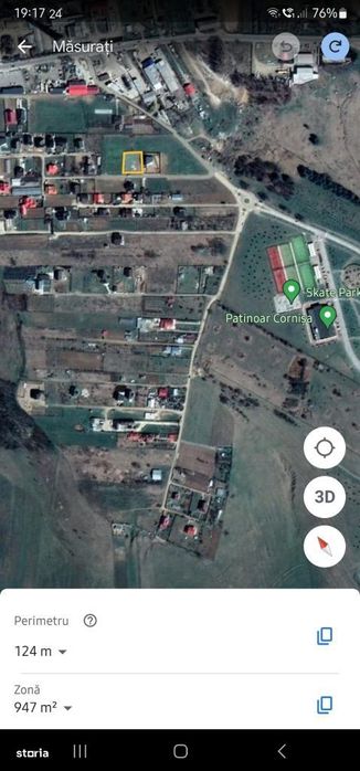 Teren intravilan 1000 mp zona Cornișa