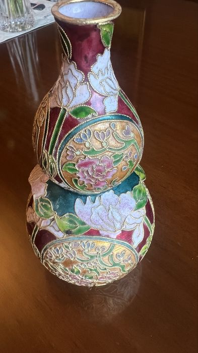 Vaza China ,tehnica cloissonne ,20 cm