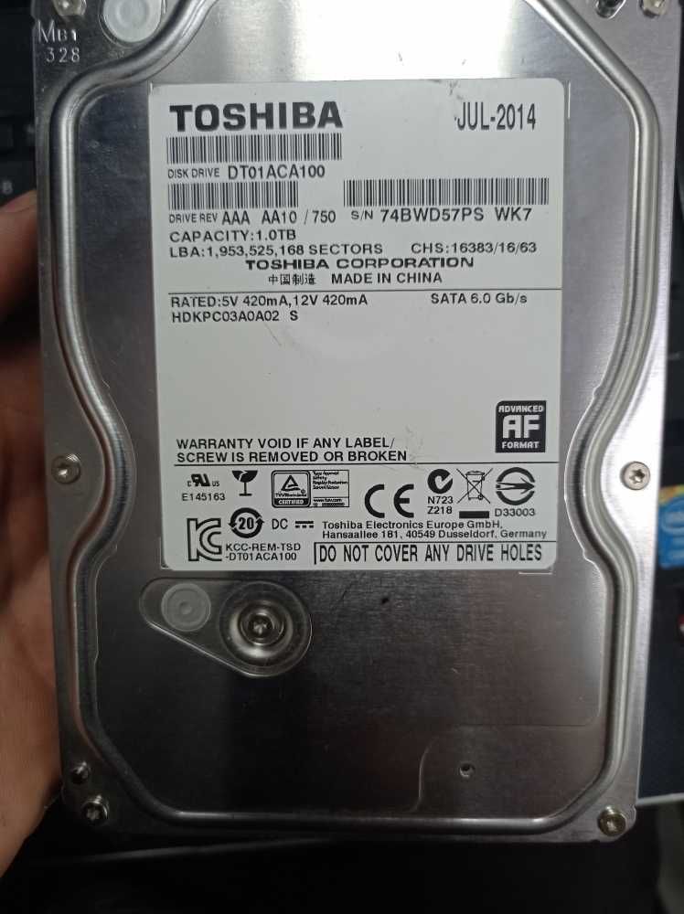 Жесткий диск HDD 1Tb TOSHIBA