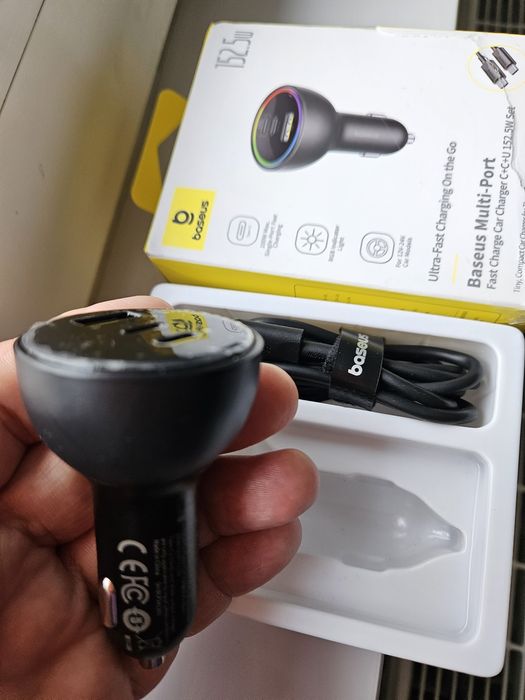 Baseus incărcător auto  152.5W    12V - 24V  RGB Led