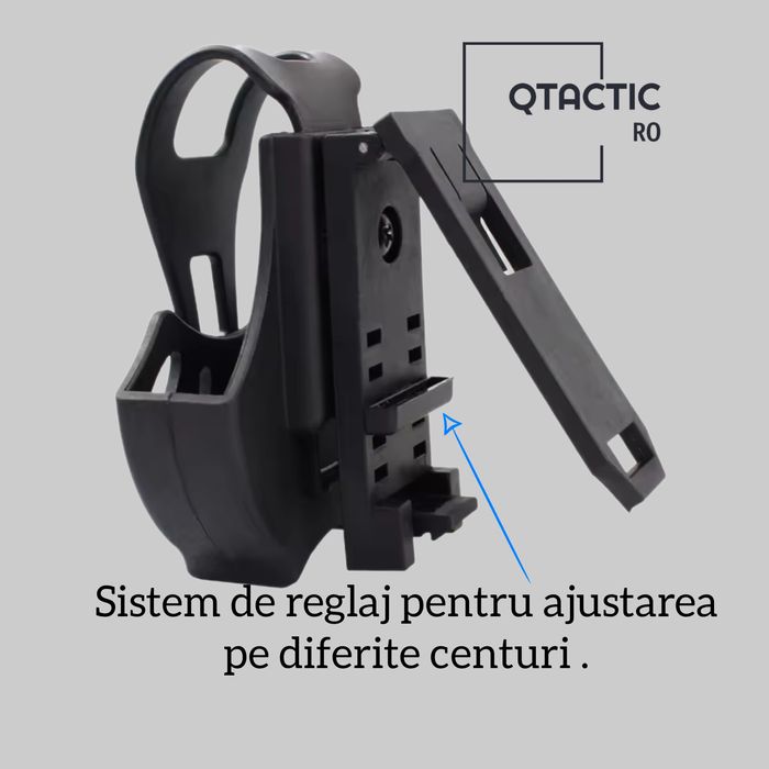 Port/ toc cătușe din polimer, rotire la 360 grade, prindere sigură