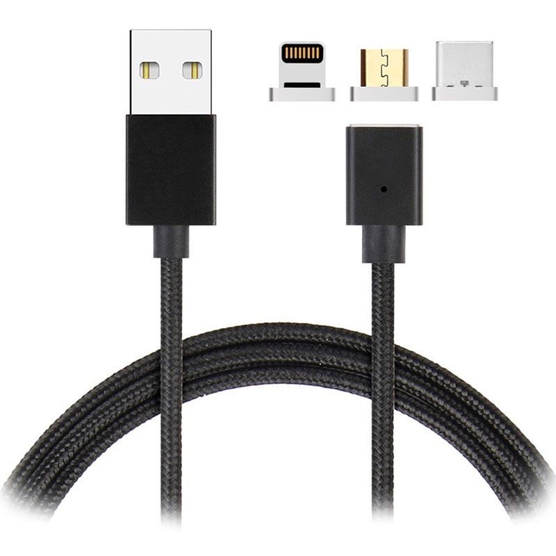 Cablu Magnetic cu 3 Iesiri - Mini Usb - Lightening - Type C