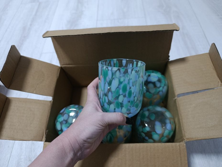 Набор стеклянных стаканов "Морская волна" 6 штук